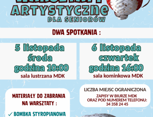BEZPŁATNE WARSZTATY ARTYSTYCZNE DLA SENIORÓW